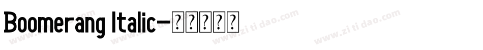 Boomerang Italic字体转换